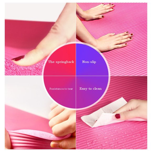 Exercise Mat Workout Mat Yoga Mat Thick Workout Mat - Purple - Picture 8 of 9
